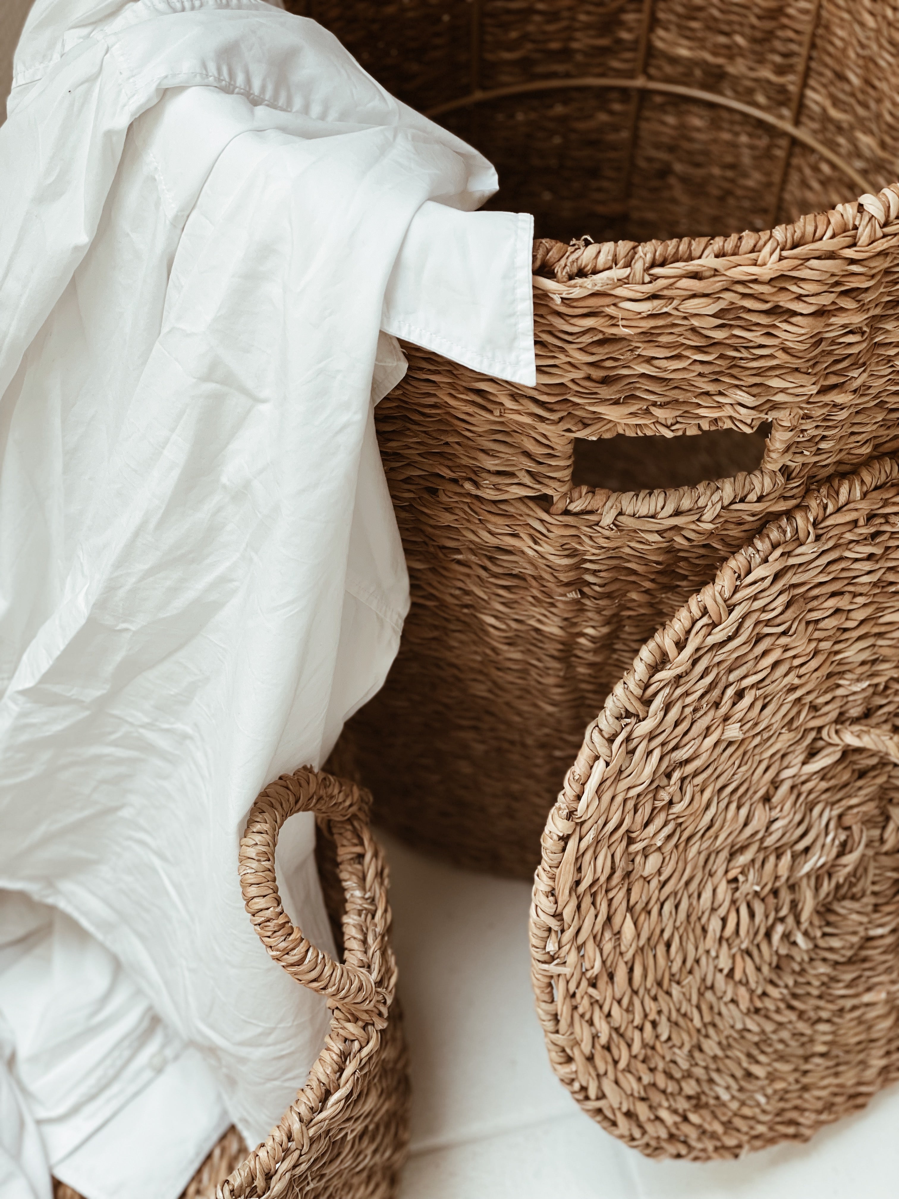 Vasketøjkurv - sæt af 2 - Organic Cotton Lining HUMDAKIN